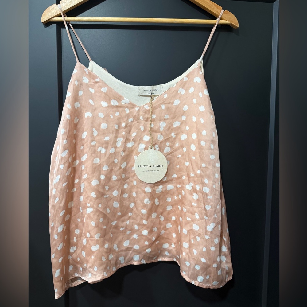 Sands & Hearts Pink Polka Dot Camisole